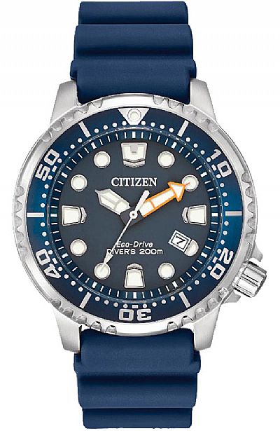 CITIZEN Eco-Drive Divers Blue Rubber Strap BN0151-17l
