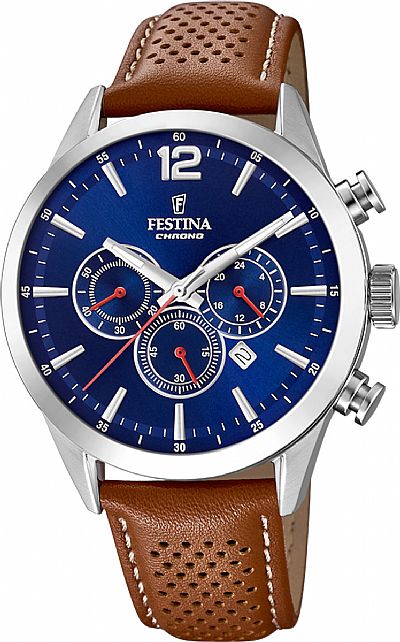 FESTINA Gents Brown Leather Chrono F20542/3
