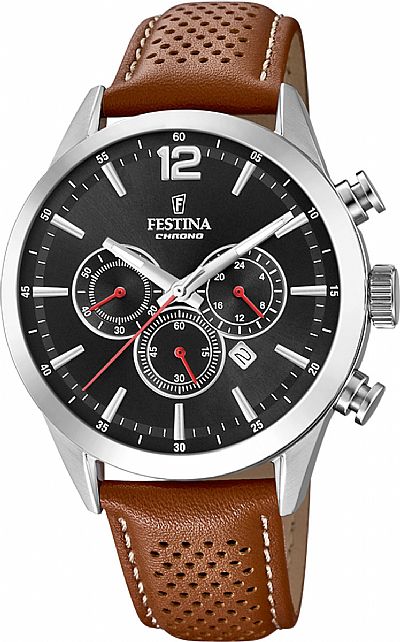 FESTINA Gents Brown Leather Chrono F20542/6 