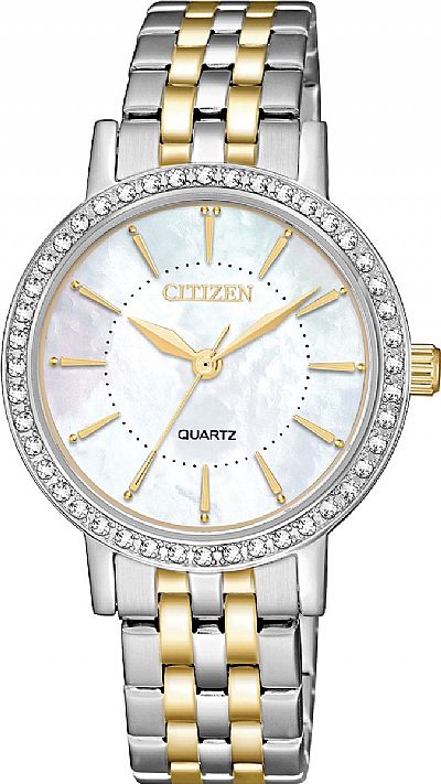 CITIZEN LADIES STEEL WITH CRYSTALS EL3044-89D