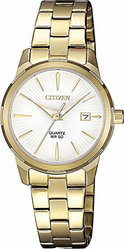 CITIZEN LADIES GOLD STEEL EU6072-56D