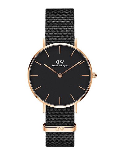 Daniel Wellington Classic Petite Cornwall Rosegold Black Fabric Strap DW00100215     -                                    .               .
