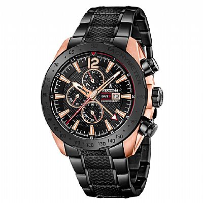 FESTINA Gents Black Steel Chronograph F20481/1