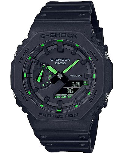 CASIO G-Shock Octagon 2100 Utility Black Series Black Rubber Strap GA-2100-1A3ER