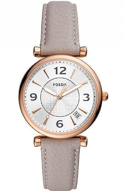 FOSSIL Carlie Grey Leather Strap ES5161
