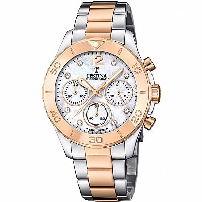 FESTINA WOMAN'S TWO TONE STEEL WATCH BRACELETE  F20605/1