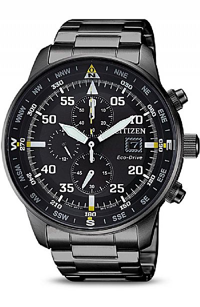 CITIZEN Eco-Drive Black Steel Chronograph