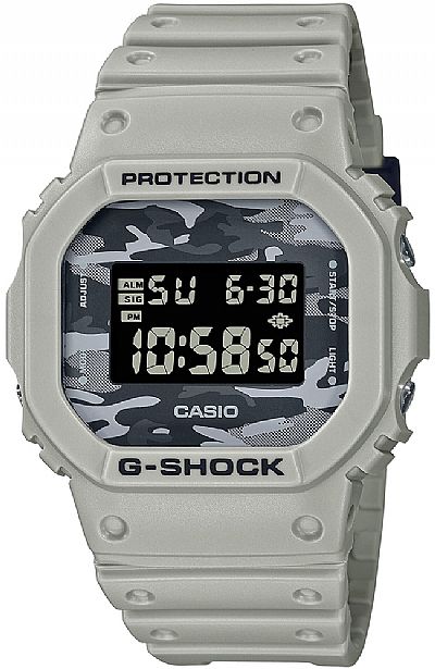 CASIO G-Shock Camo Utility Series Grey Rubber Strap DW-5600CA-8ER