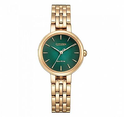 Citizen  ECO-DRIVE ROSE GOLD TONE GREEN DIAL EM0993-82Z