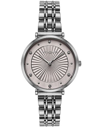  VOGUE New Bliss Crystals Silver Stainless Steel Bracelet 815385