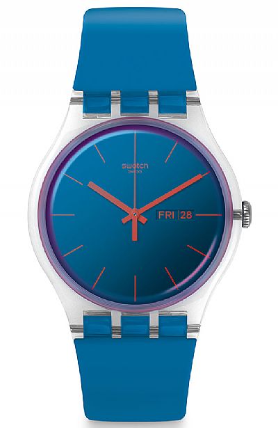 SWATCH Polablue Blue Rubber Strap SO29K702