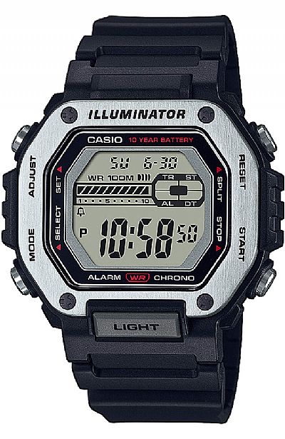 CASIO Collection Black Rubber Strap MWD-110H-1AVEF