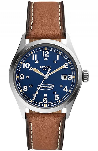 FOSSIL Defender Solar Brown Leather Strap FS5975