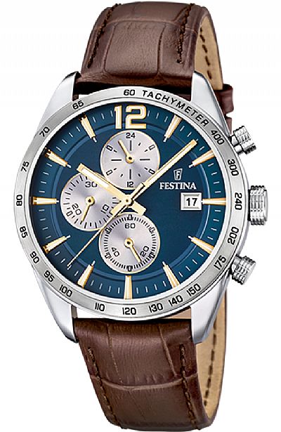 FESTINA Brown Leather Chronograph F16760/7