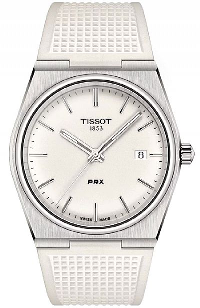 TISSOT PRX White Rubber Strap T137.410.17.011.00