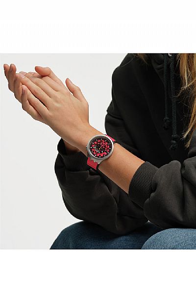 SWATCH Red Juicy Rubber Strap SB07S110