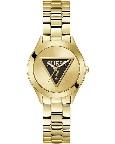 GUESS Tri Plaque Gold Stainless Steel Bracelet GW0675L2
