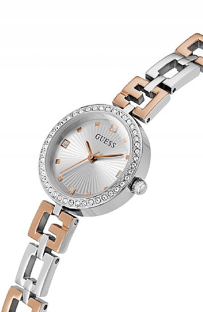 GUESS Lady G Crystals Two Tone Stainless Steel Bracelet GW0656L2