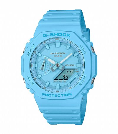 CASIO G-Shock Light Blue Rubber Strap GA-2100-2A2ER