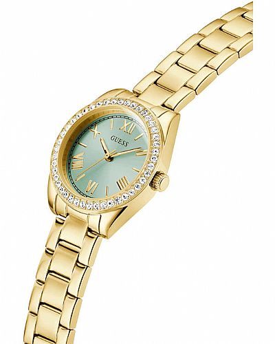 GUESS Mini Luna Crystals Gold Stainless Steel Bracelet   GW0841L5