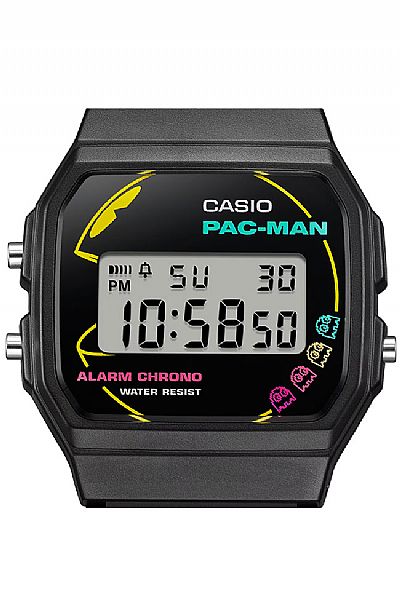  CASIO Collection PAC-MAN Black Rubber Strap  F-91WPC-1AER