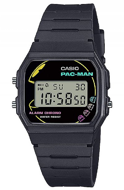  CASIO Collection PAC-MAN Black Rubber Strap  F-91WPC-1AER