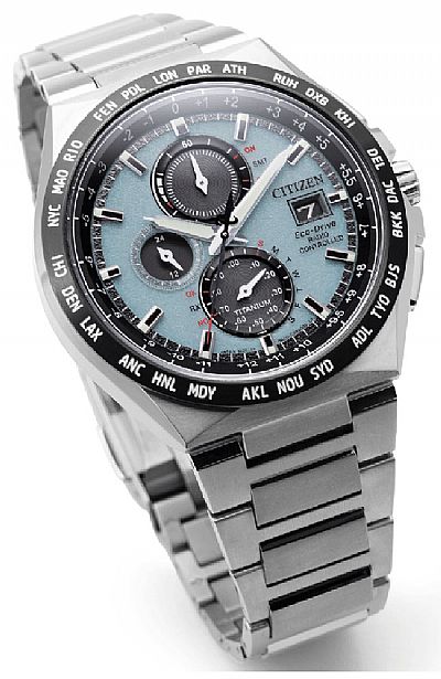 CITIZEN Eco Drive Radio Controlled Titanium Bracelet AT8238-84M  