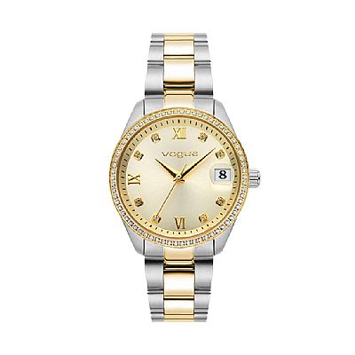 VOGUE Reina Medium Crystals Two Tone Stainless Steel Bracelet 614264 