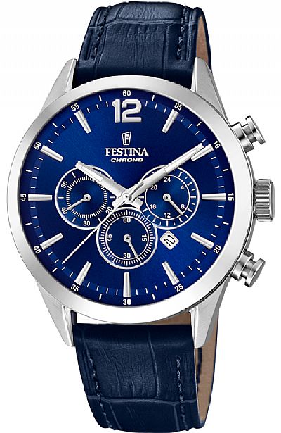  FESTINA Blue Leather Chronograph  F20542/2