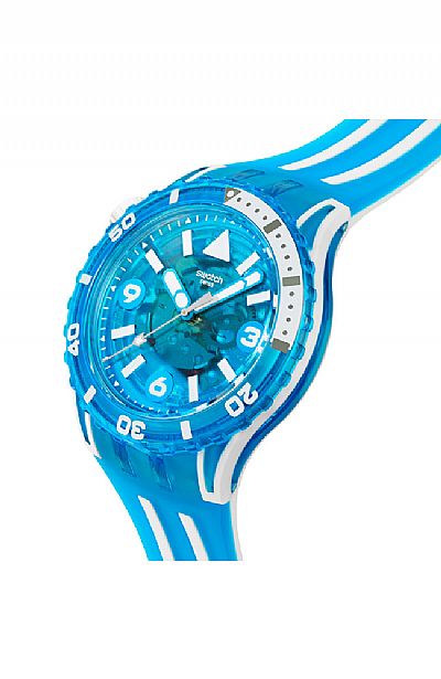  SWATCH Blue Fire Rubber Strap SSCU09S100