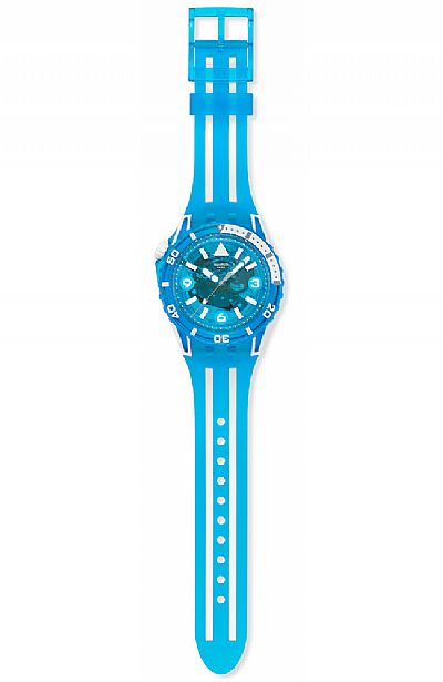  SWATCH Blue Fire Rubber Strap SSCU09S100