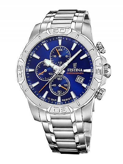  FESTINA Chronograph Silver Stainless Steel Bracelet  F20704/2