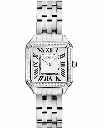 Vogue Victoria watch stainless steel bracelet, white dial and stones 615281 