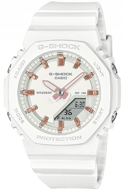  CASIO G-Shock White Rubber Strap GMA-P2100M-7AER
