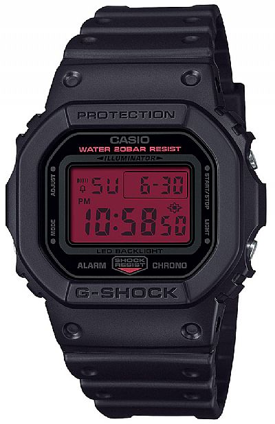  CASIO G-Shock Black Rubber Strap  DW-5600BBR-1ER