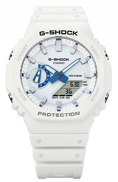  CASIO G-Shock White Rubber Strap GA-2100HDS-7AER