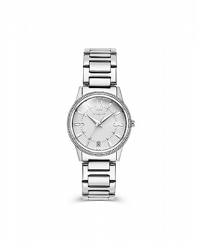 Corine watch silver stainless steel watch and silver dial 615781 