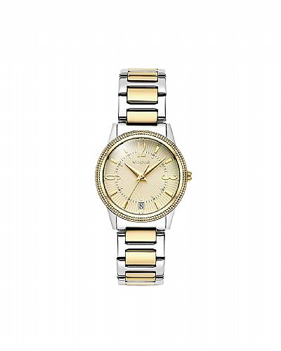 Corine watch two tones gold-silver bracelet and champagne dial 615762 