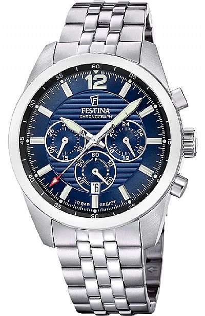  FESTINA Chronograph Silver Stainless Steel Bracelet  F20742/4