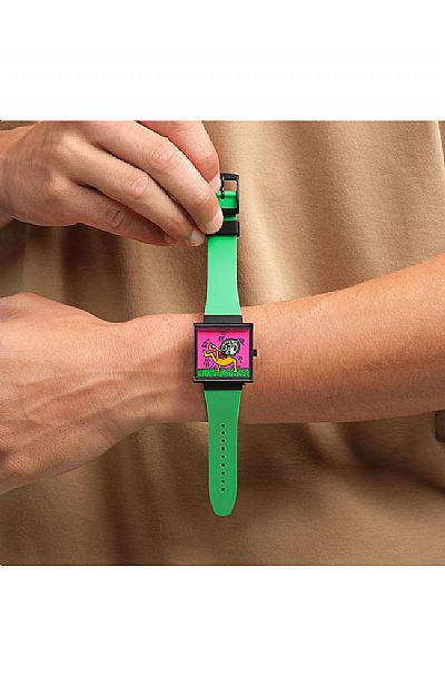 SWATCH Breaks Off Green Silicone Strap   SO34Z102