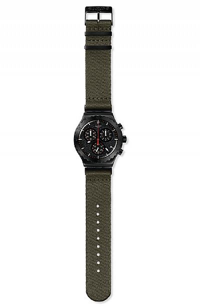 SWATCH By The Bonfire Leather Chronograph YVB416