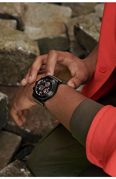 SWATCH By The Bonfire Leather Chronograph YVB416