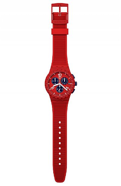 SWATCH Primarly Red Rubber Strap SUSR407