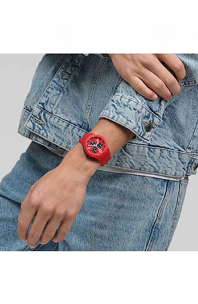 SWATCH Primarly Red Rubber Strap SUSR407