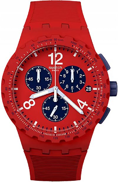 SWATCH Primarly Red Rubber Strap SUSR407
