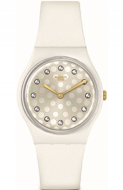 SWATCH Sparkle Shine White Rubber Strap SO31W109