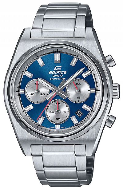  CASIO Edifice Silver Stainless Steel Chronograph EFB-730D-2BAVUEF
