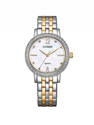 CITIZEN Elegance Crystals Two Tone Stainless Steel Bracelet EL3106-59D