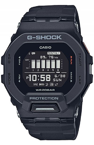  G-SHOCK G-Squad Bluetooth Black Rubber Strap  GBD-200-1ER