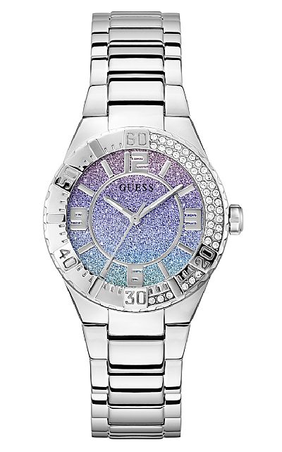  Ρολόι GUESS Sangria Crystals Silver Stainless Steel Bracelet  GW0882L1